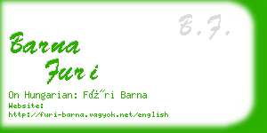 barna furi business card